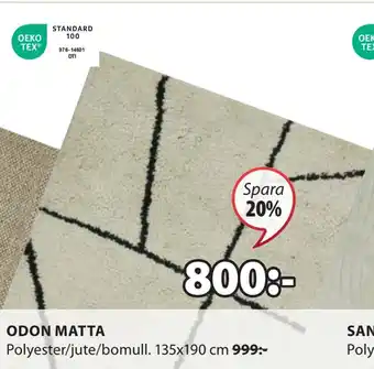 JYSK Odon matta erbjuda