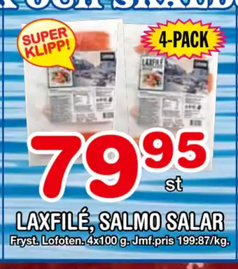 Nya Pulsen Laxfilé, salmo salar erbjuda