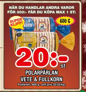 Nya Pulsen Polarpärlan vete & fullkorn erbjuda