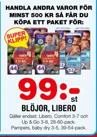 Nya Pulsen Blöjor, libero erbjuda