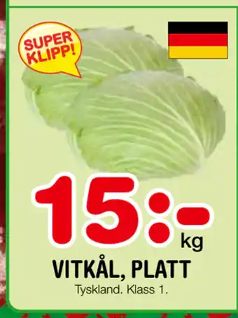 Nya Pulsen Vitkål, platt erbjuda