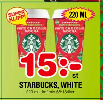 Nya Pulsen Starbucks, white erbjuda
