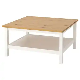 IKEA Hemnes soffbord, vitbets/ljusbrun, 90x90 cm erbjuda