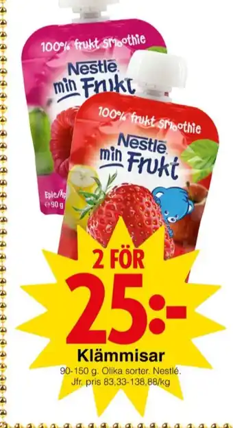 Matöppet Nestlé barnmat erbjuda