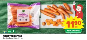 Coop Coop morötter erbjuda