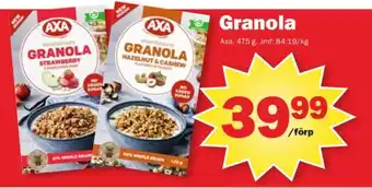 Pekås Axa granola erbjuda