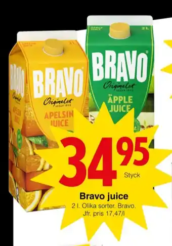 Matöppet Bravo juice erbjuda