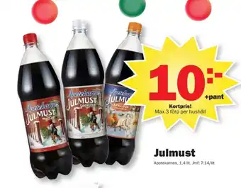 Pekås Apotekarnes julmust erbjuda