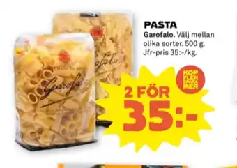 Stora Coop Garofalo pasta sorterad erbjuda