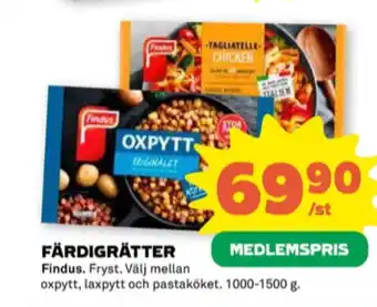 Stora Coop Findus färdigrätter erbjuda