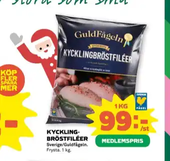 Stora Coop Guldfågeln kycklingbröstfilé erbjuda