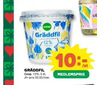 Stora Coop Coop gräddfil erbjuda