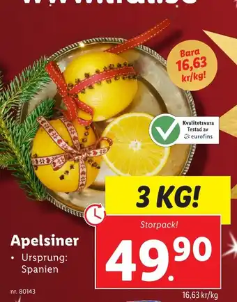 Lidl Apelsiner Ursprung: Spanien erbjuda