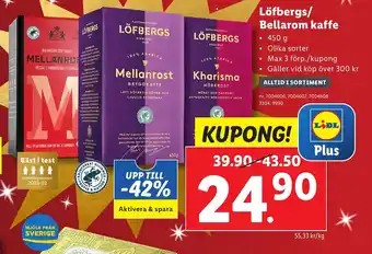 Lidl Löfbergs/ Bellarom kaffe erbjuda