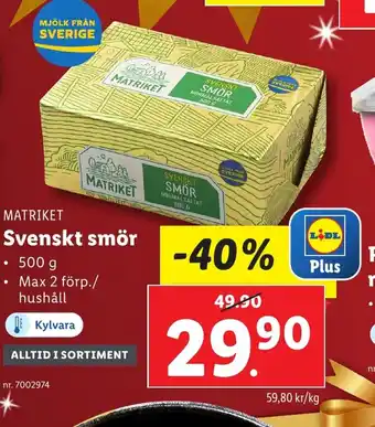 Lidl Svenskt smör erbjuda