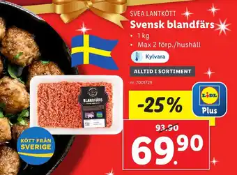 Lidl Svensk blandfärs erbjuda