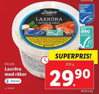 Lidl Laxröra med räkor erbjuda