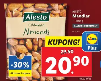 Lidl Mandlar erbjuda