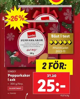 Lidl Pepparkakor i ask erbjuda
