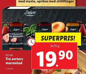Lidl Tre sorters marmelad erbjuda