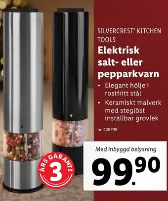 Lidl Elektrisk salt- eller pepparkvarn erbjuda