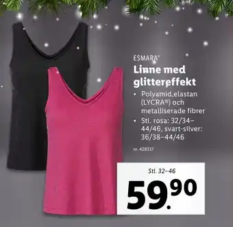 Lidl Linne med glittereffekt erbjuda