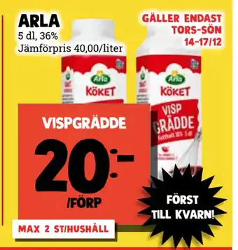 MatArket Vispgrädde erbjuda