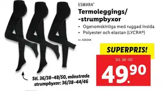 Lidl Termoleggings/ -strumpbyxor erbjuda