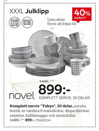 XXXLutz Komplett servis tokyo, 30 delar erbjuda