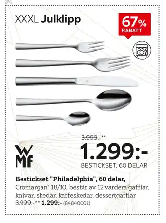 XXXLutz Bestickset philadelphia, 60 delar erbjuda