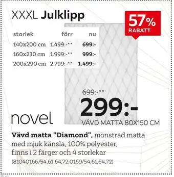 Vävd matta diamond
