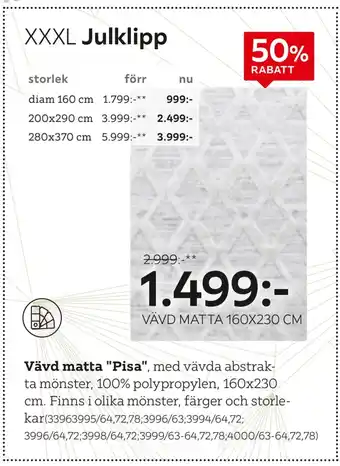 XXXLutz Vävd matta pisa erbjuda