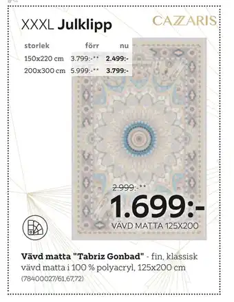 XXXLutz Vävd matta tabriz gonbad erbjuda