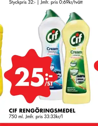 ÖoB Cif rengöringsmedel erbjuda