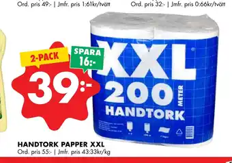 ÖoB Handtork papper xxl erbjuda