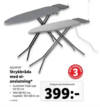 Lidl Strykbräda med el- anslutning* erbjuda