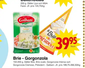 Matöppet Brie - gorgonzola erbjuda