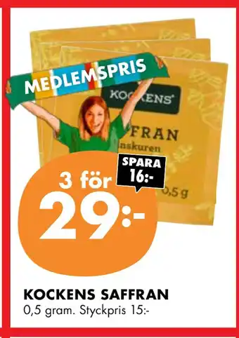 ÖoB Kockens saffran erbjuda