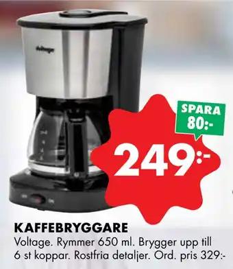 ÖoB Kaffebryggare erbjuda