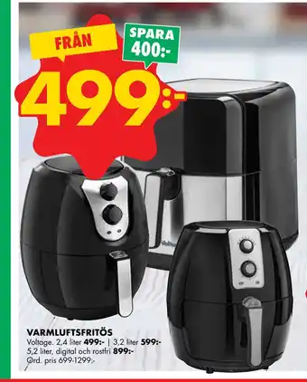 ÖoB Varmluftsfritös erbjuda