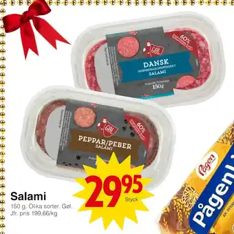Matöppet Salami erbjuda