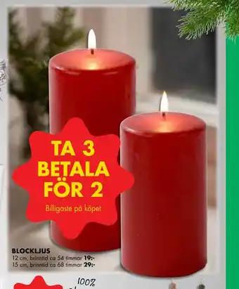 ÖoB Blockljus erbjuda