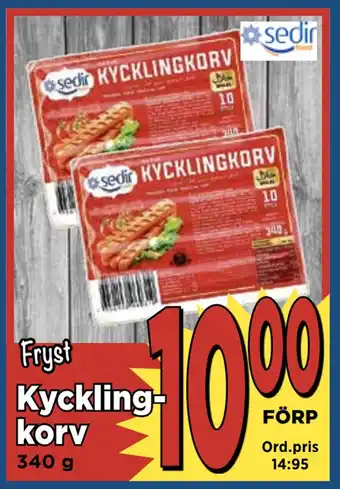 Supergrossen Kycklingkorv erbjuda