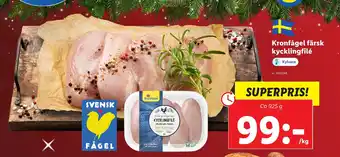 Lidl Kronfågel färsk kycklingfilé erbjuda