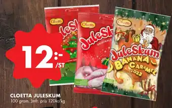 ÖoB Cloetta juleskum erbjuda