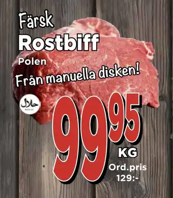 Supergrossen Rostbiff erbjuda