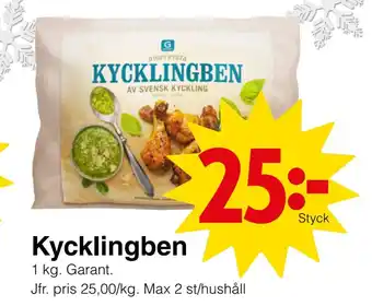 Matöppet Kycklingben erbjuda