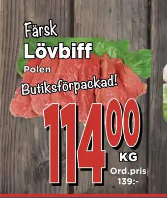 Supergrossen Lövbiff erbjuda