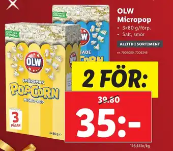 Lidl OLW Micropop erbjuda