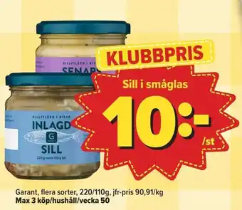 Östenssons Sill i småglas erbjuda